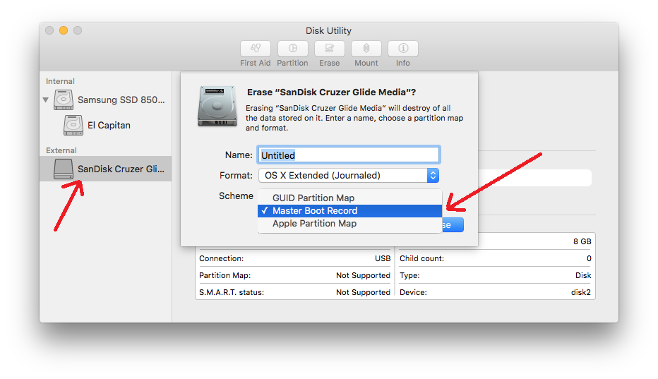 how large a partition for os x