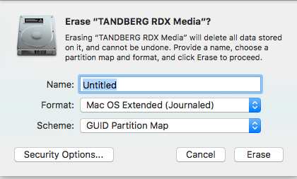 how large a partition for os x